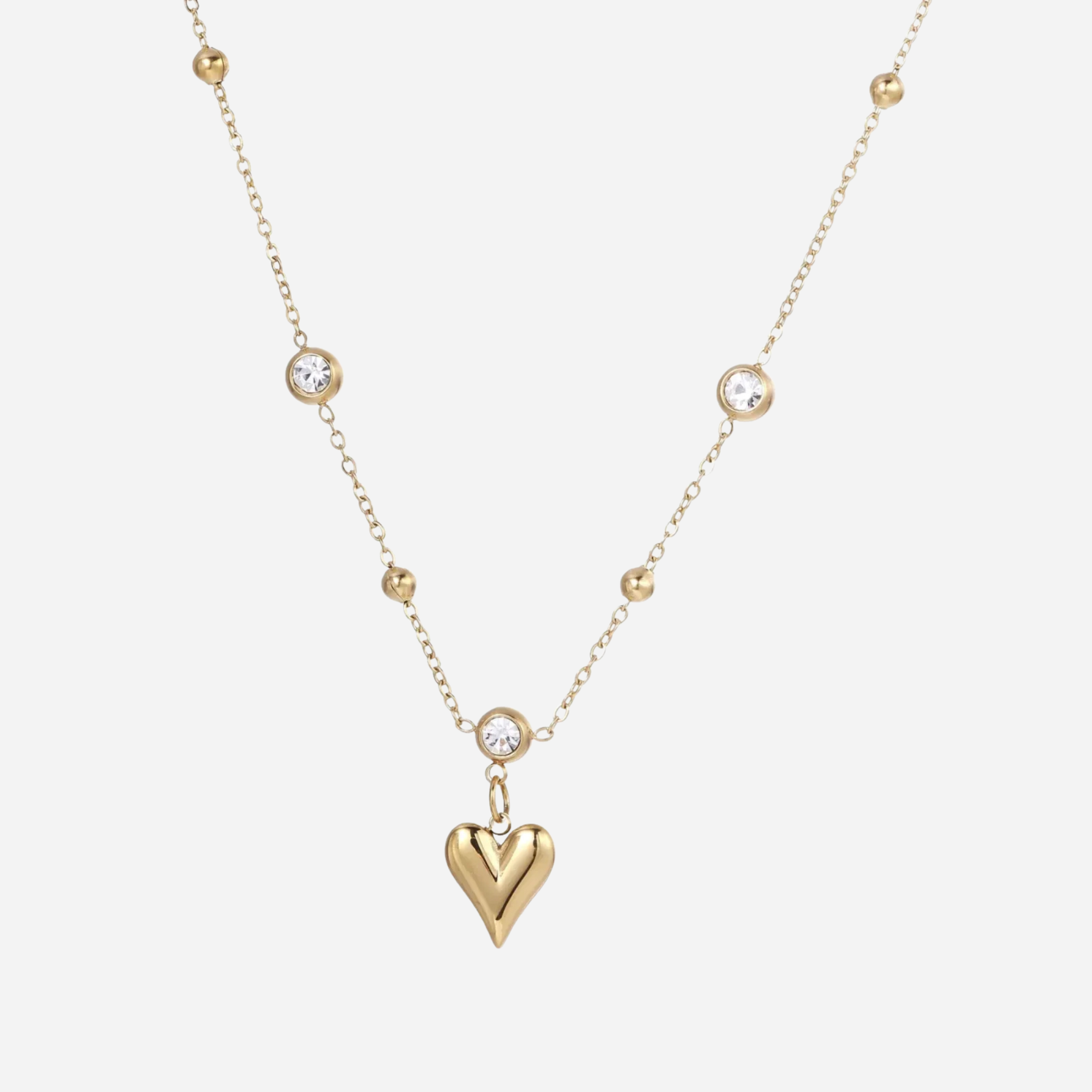 Legacy Crystal Heart Charm Necklace