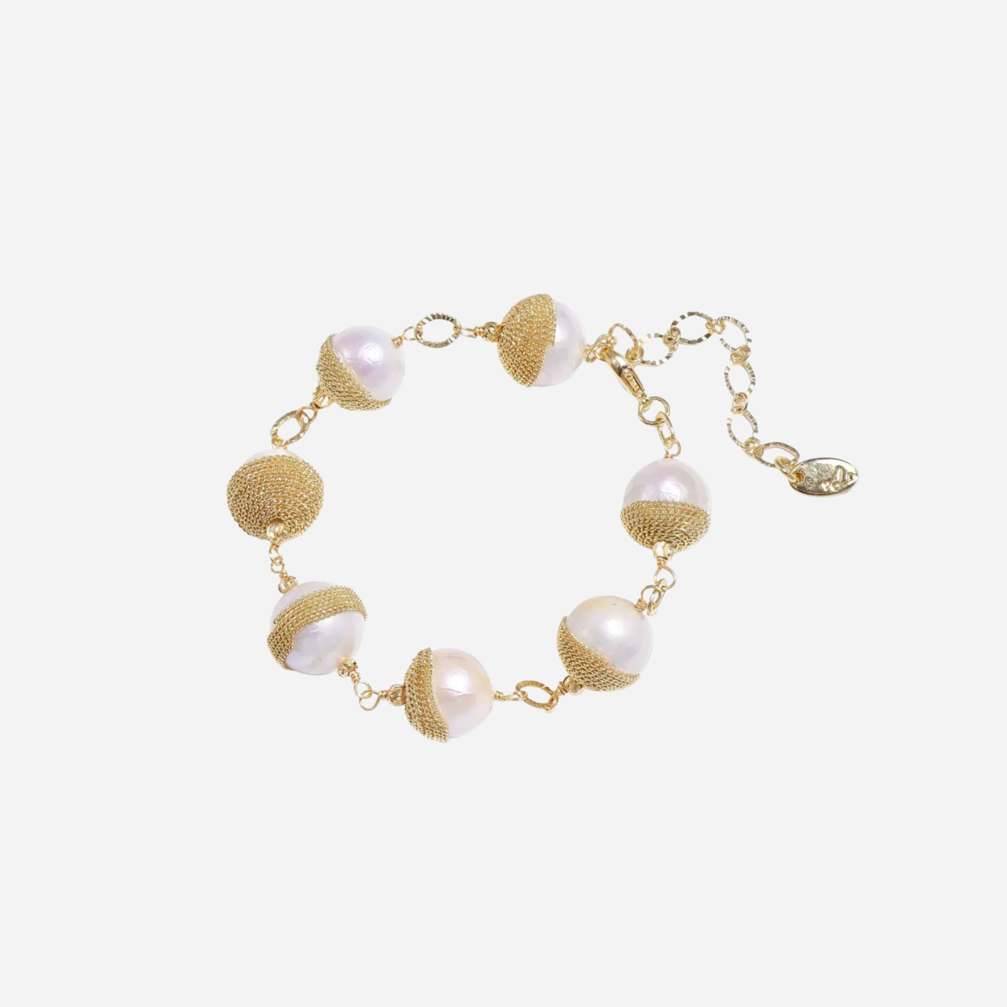 Eco Chic Mesh Pearl Bracelet