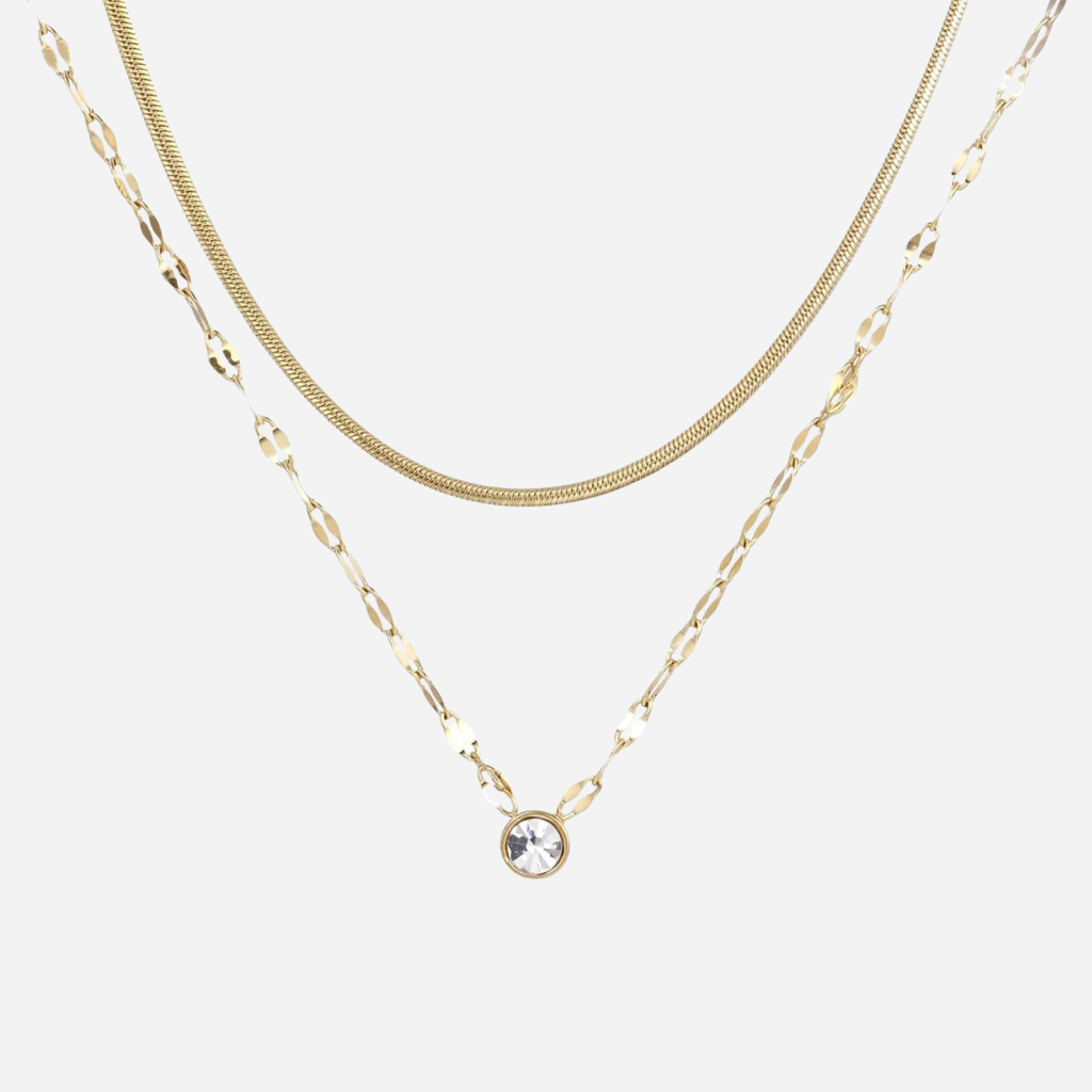 Legacy Layered Crystal Drop Necklace