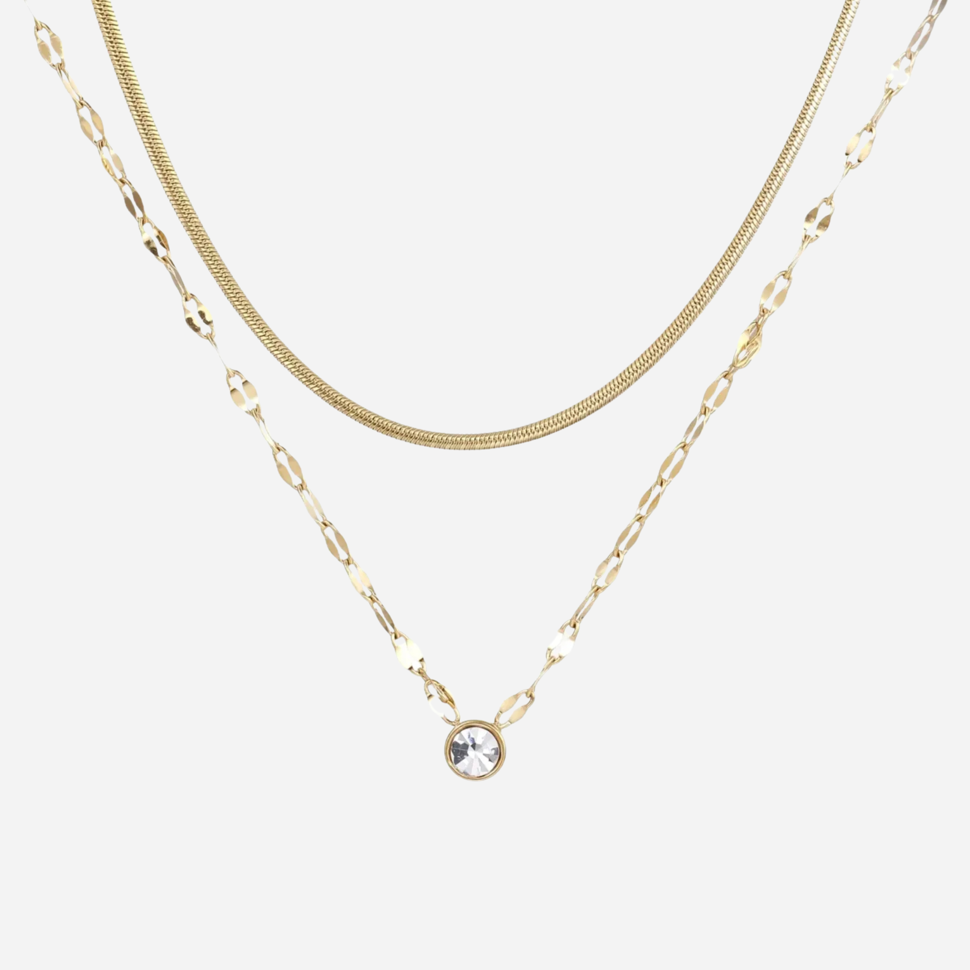 Legacy Layered Crystal Drop Necklace