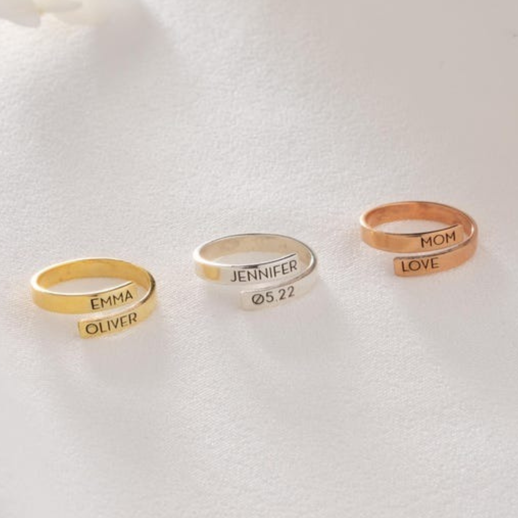 Skye Double Name Wrap Ring