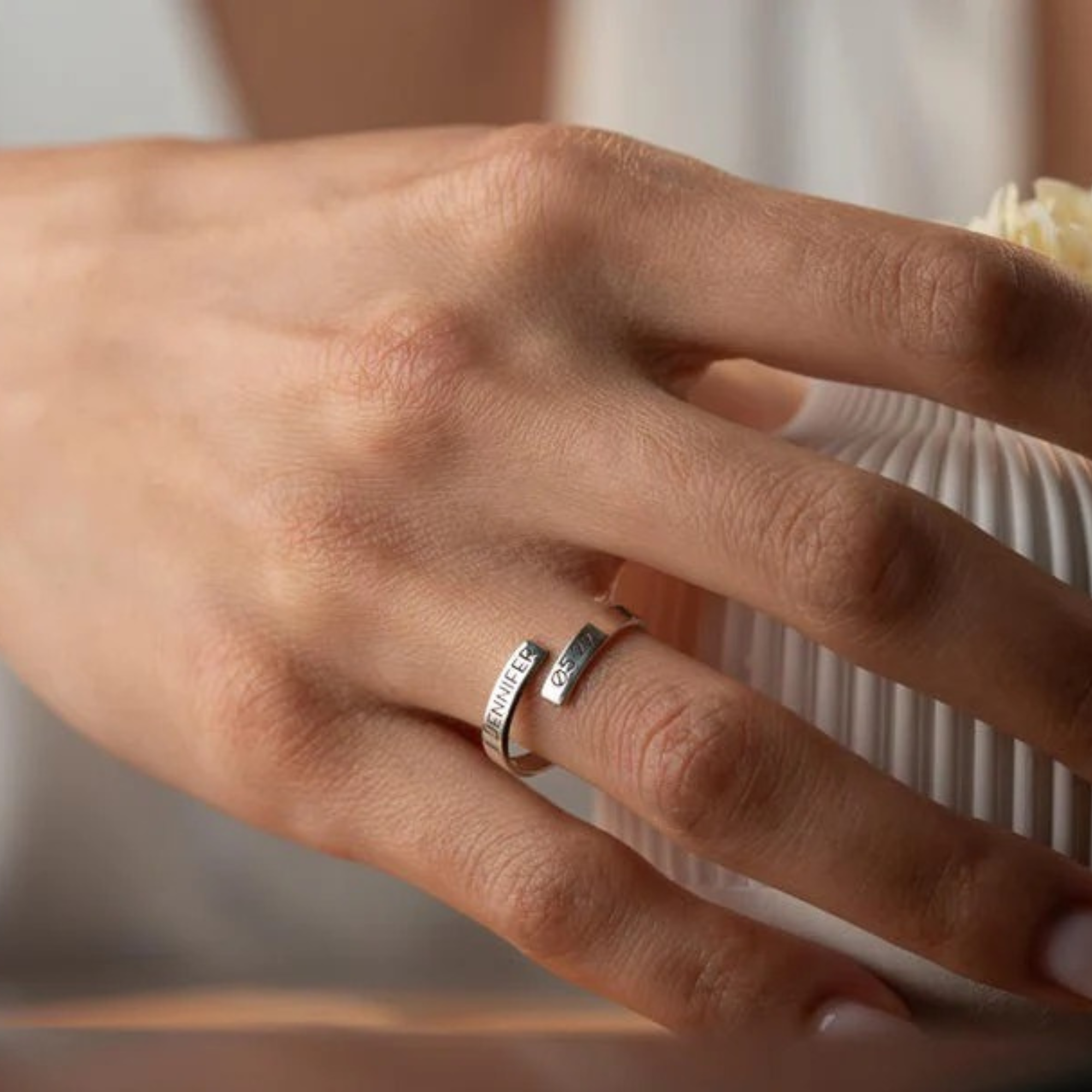 Skye Double Name Wrap Ring
