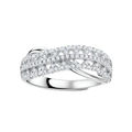 Heirloom Infinity Crossover Moissanite Ring