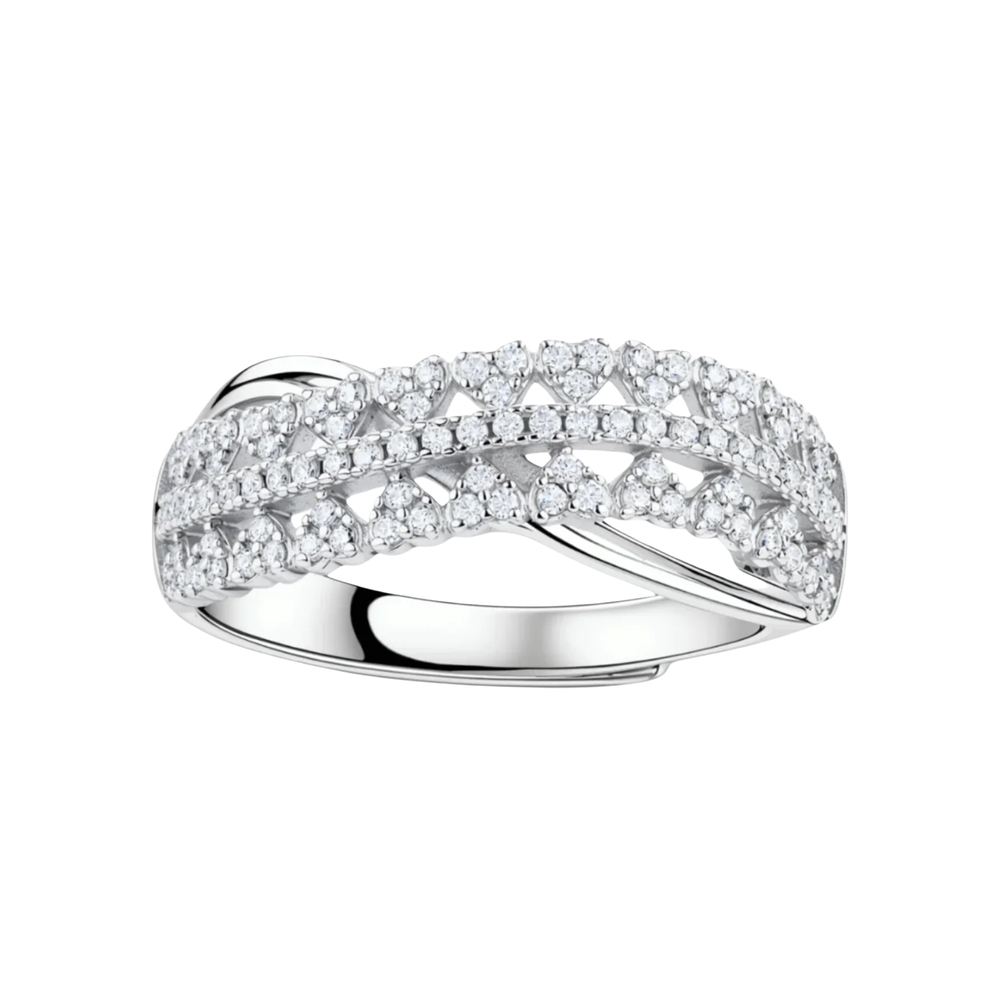 Heirloom Infinity Crossover Moissanite Ring