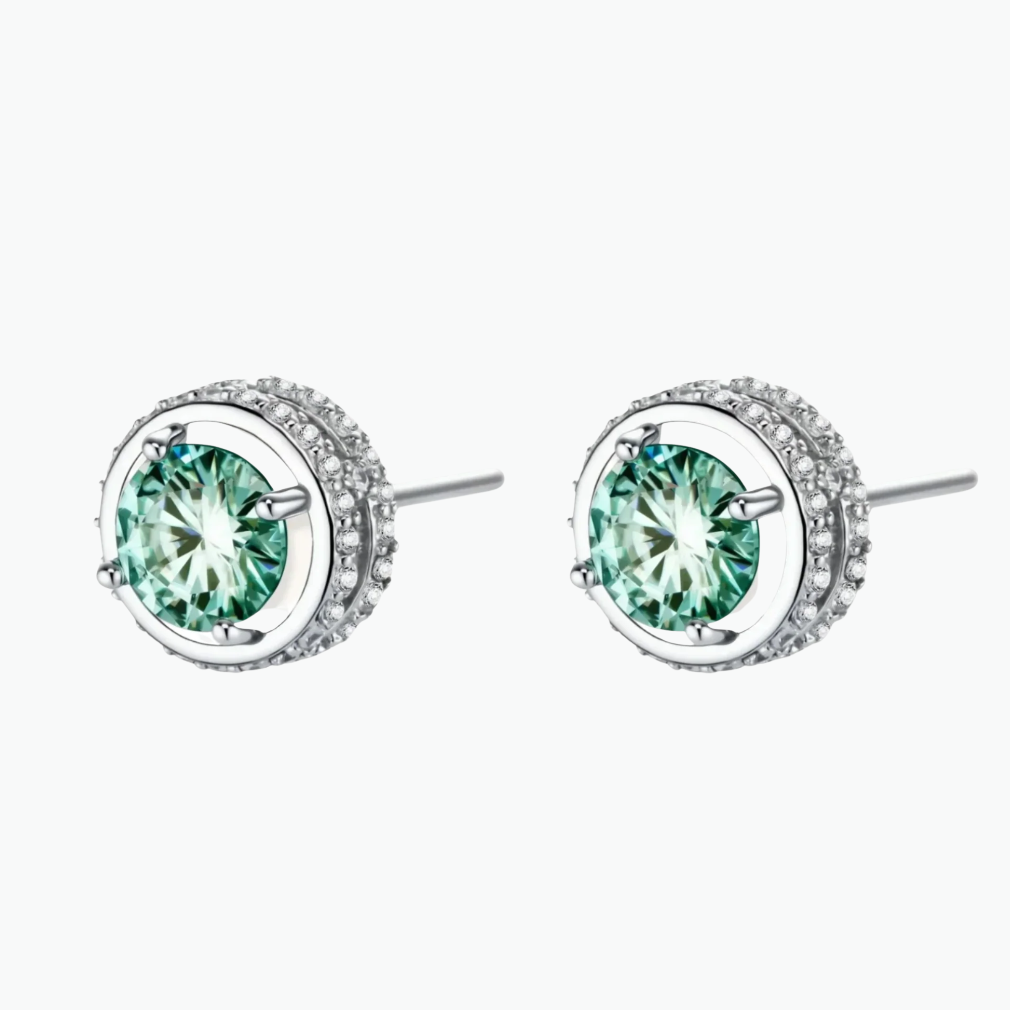 Heirloom Emerald Spark Halo Studs