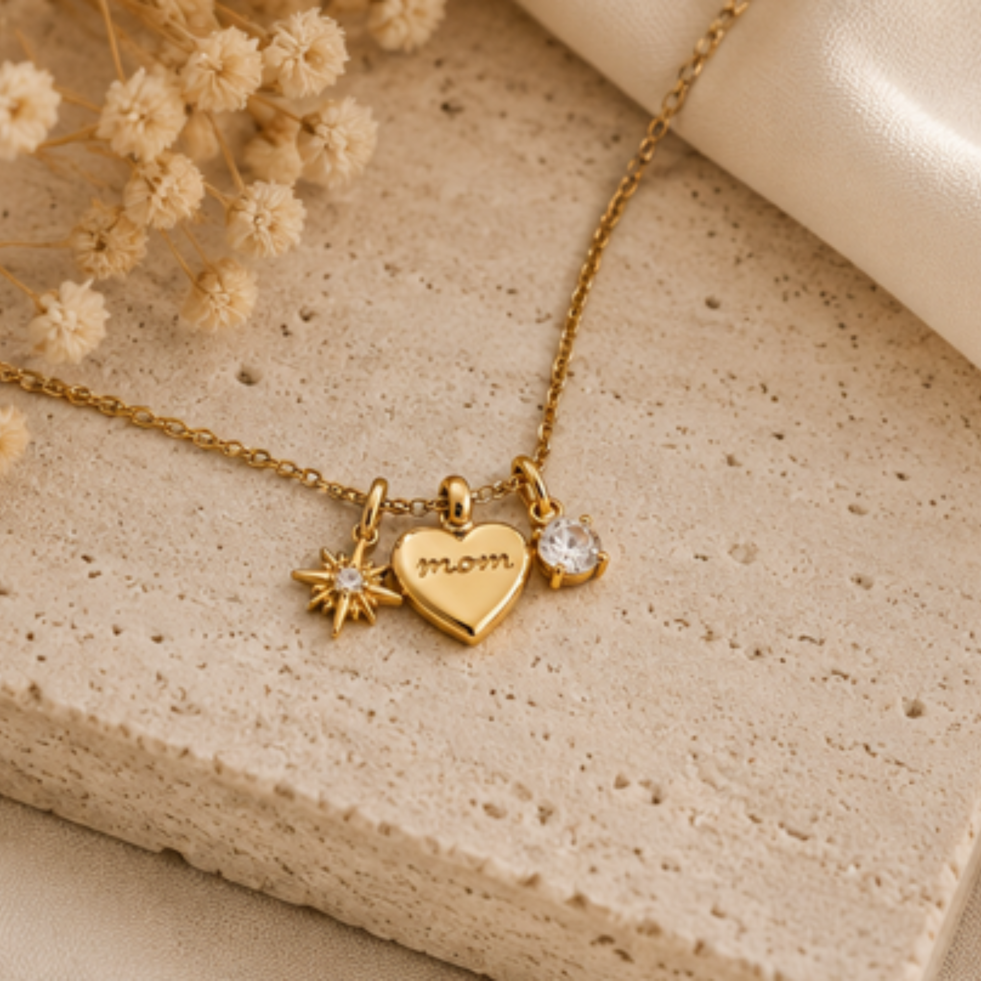 The Maribel Mom Heart Necklace