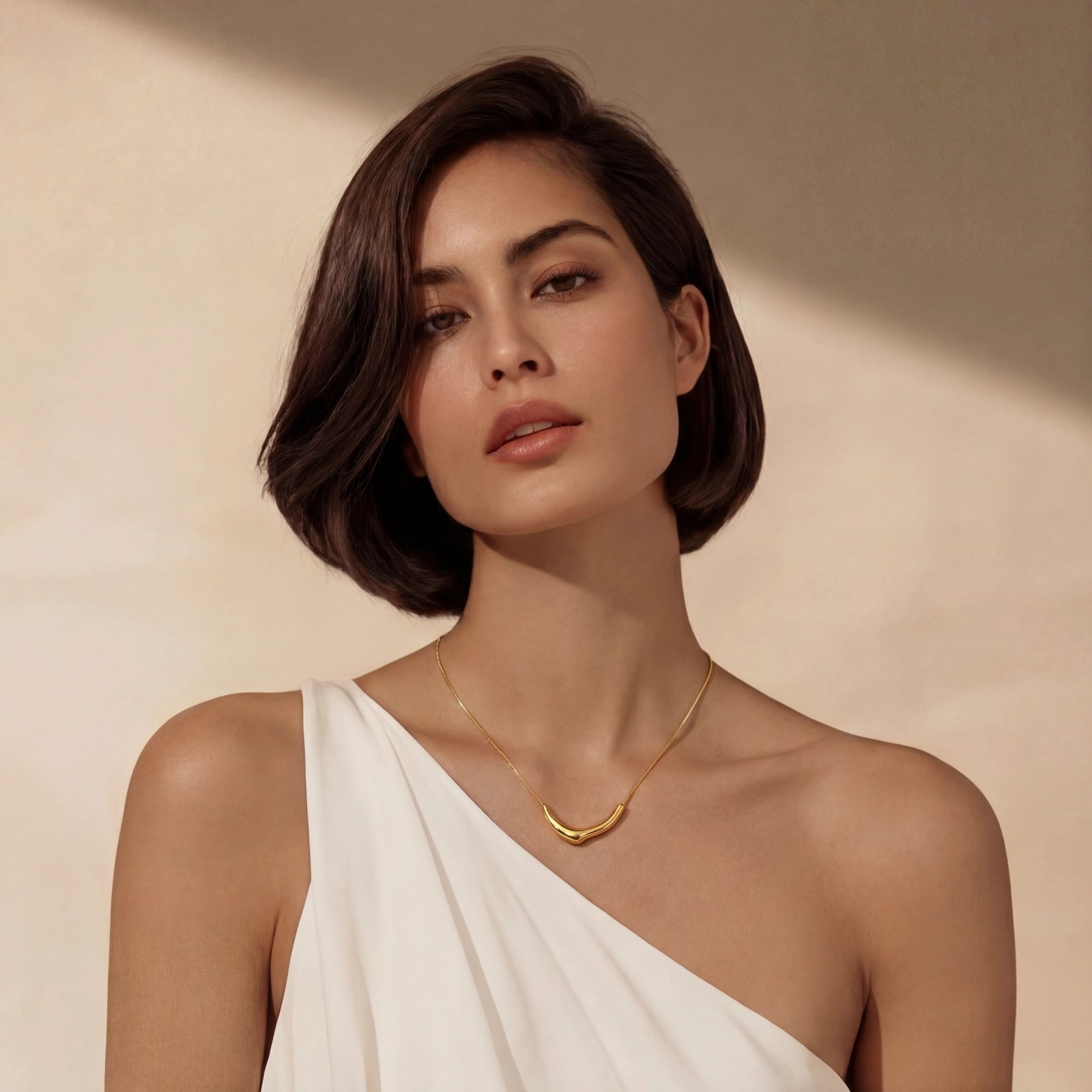 Liquid Love Curve Statement Necklace