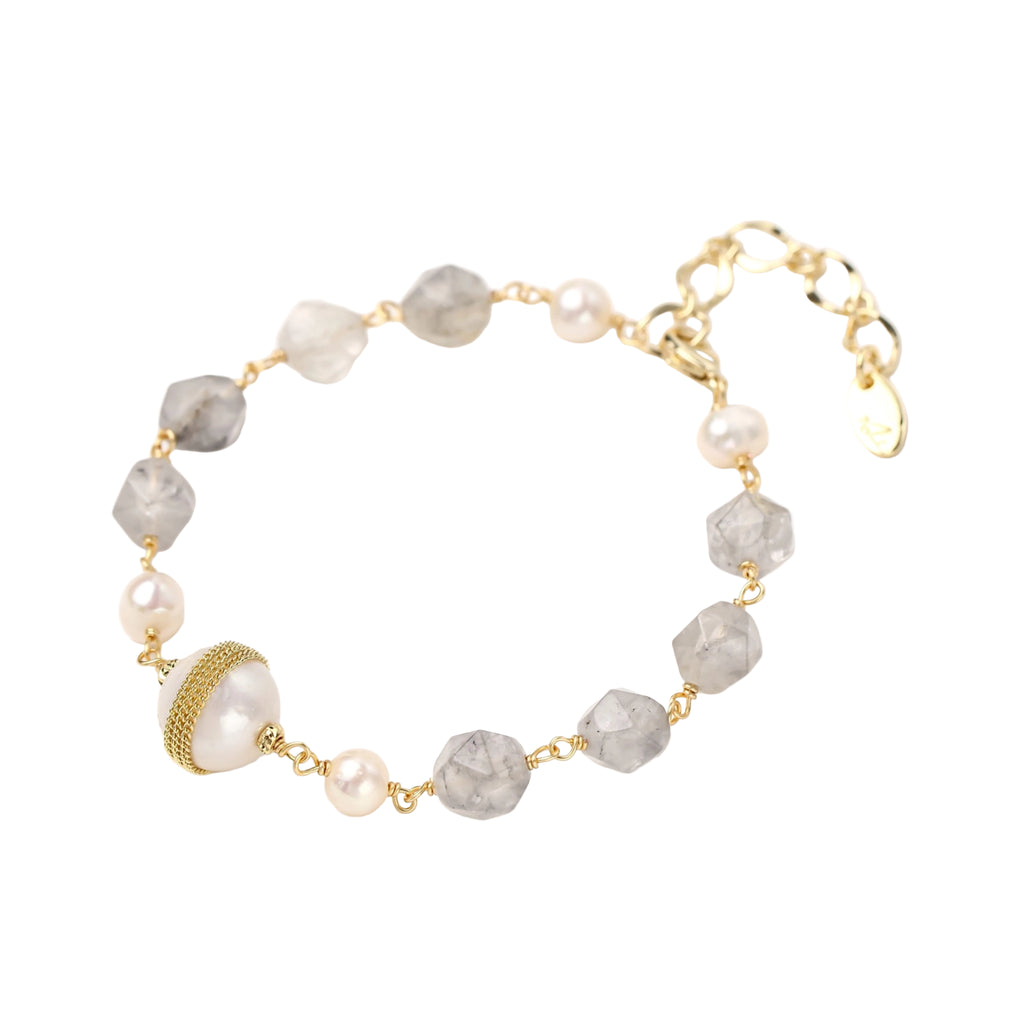 Baroque Pearl Crystal Bracelet