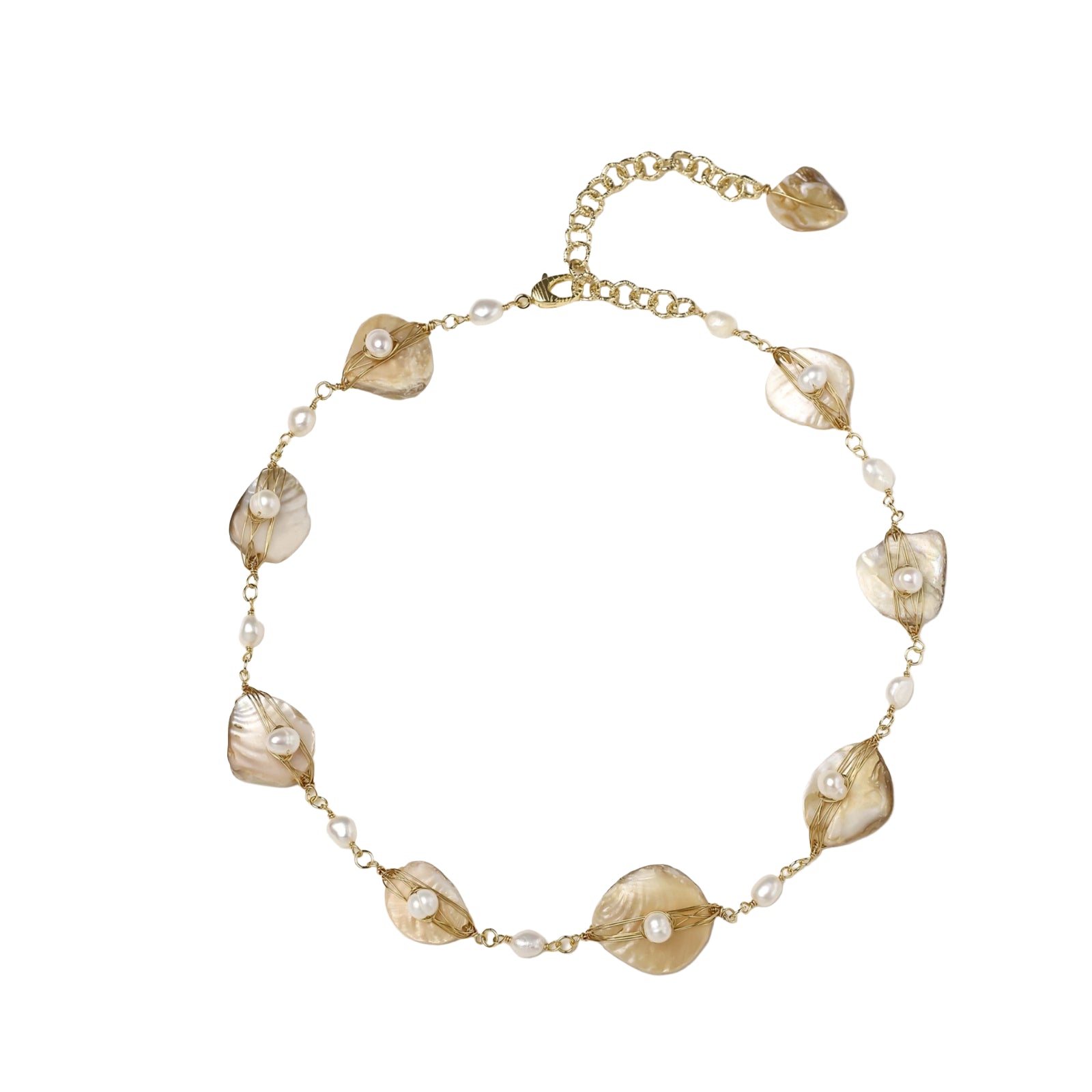 Legacy Golden Leaf Pearl Necklace