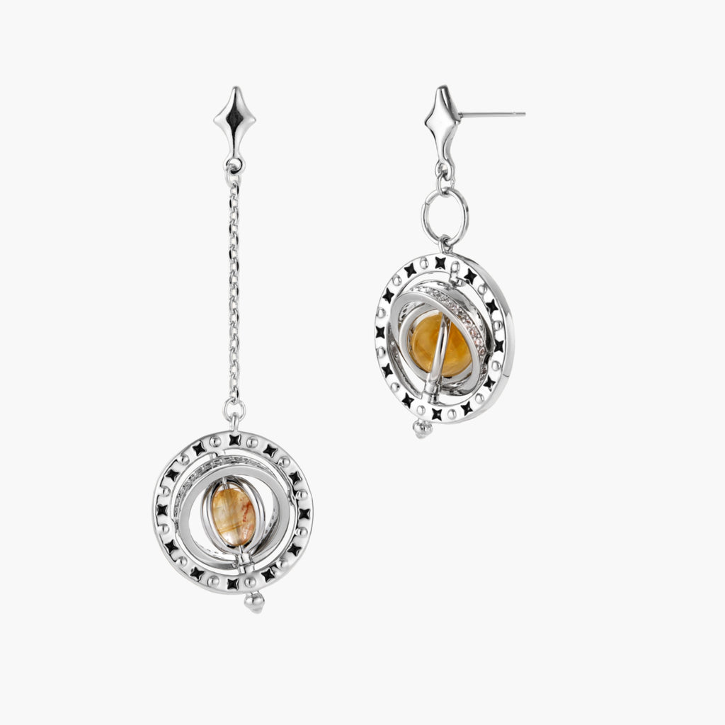 Boho Asymmetric Earrings in Sterling Silver