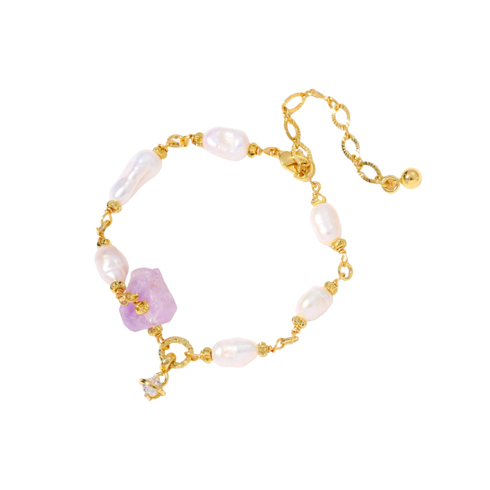 Amethyst Dreams Pearl Bracelet