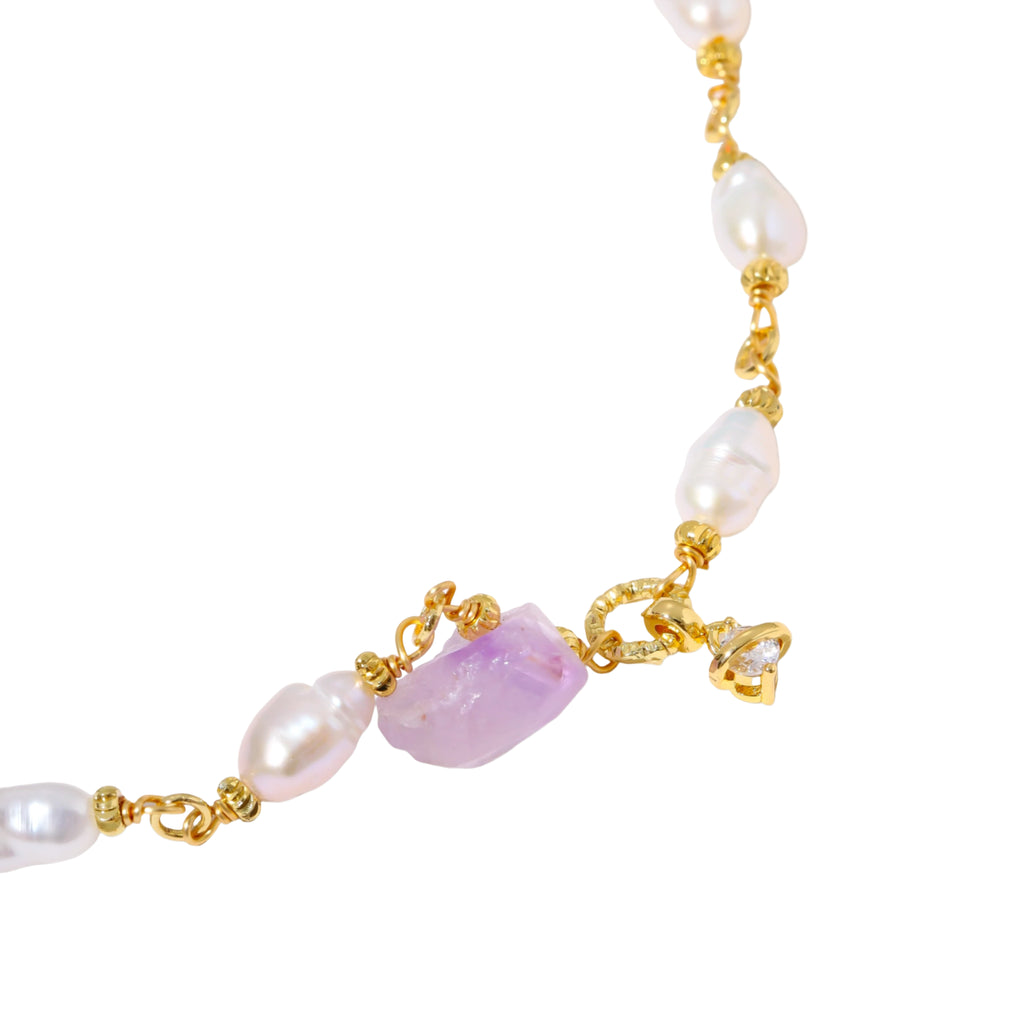 Amethyst Dreams Pearl Bracelet