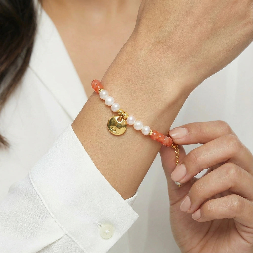 Heirloom Sunset Bloom Pearl Bracelet