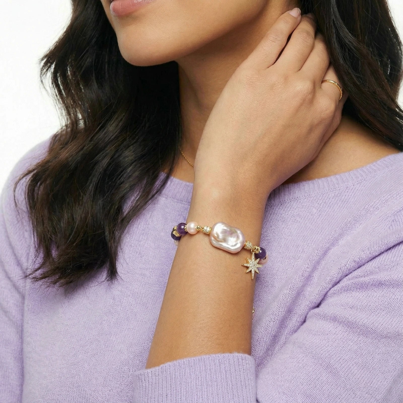 Baroque Pearl Amethyst Dreams Bracelet