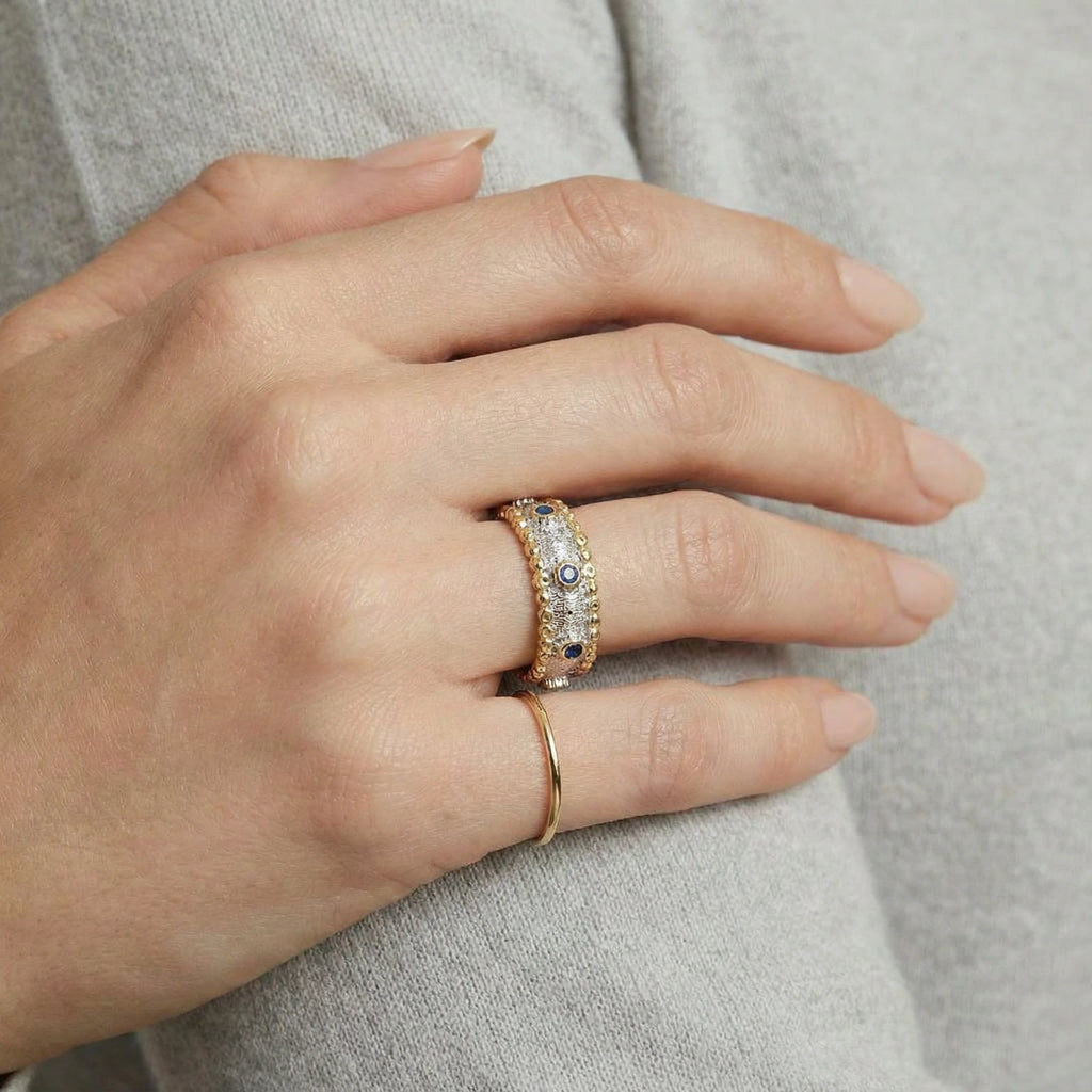 Heirloom 24K Vermeil Gold Azure Band Ring