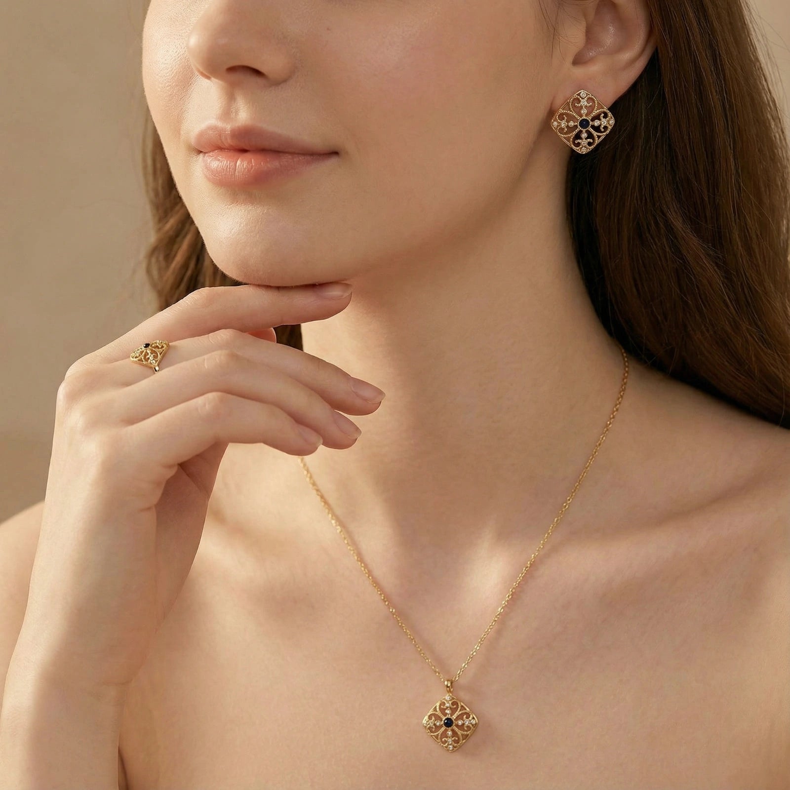 Eco-Chic Byzantine Dream Studs