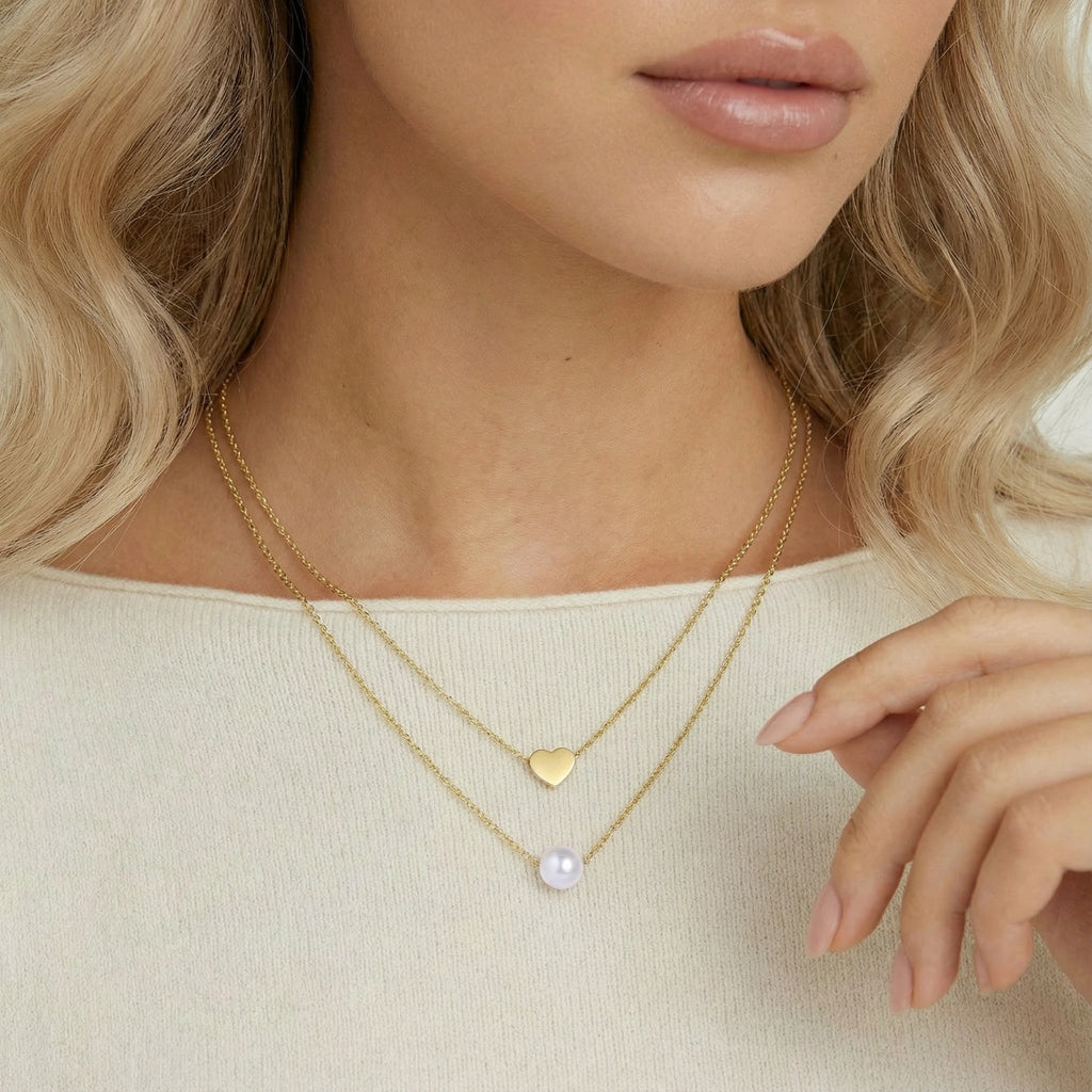 The Legacy Heart & Pearl Necklace