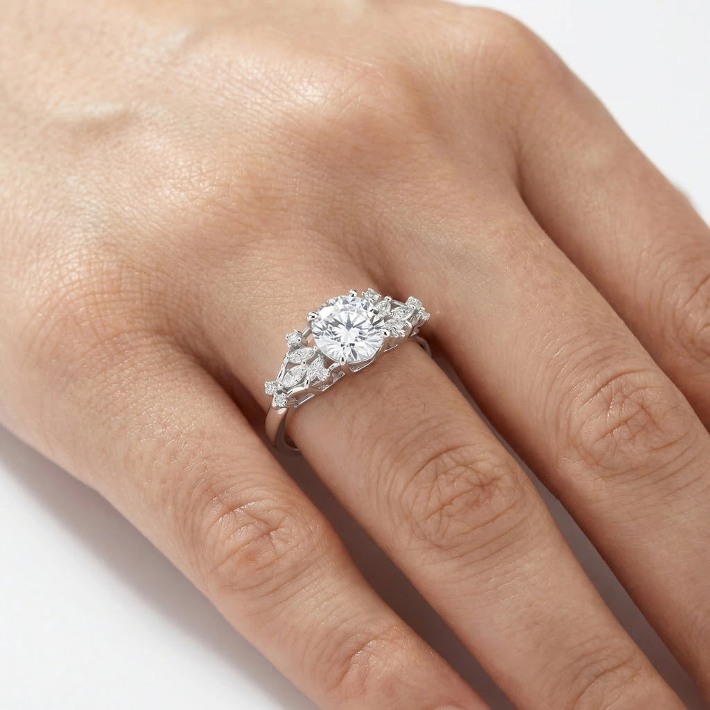 Heirloom Halo Moissanite Ring
