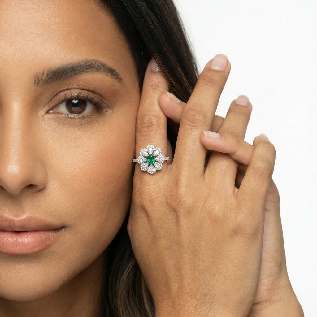 Heirloom Sterling Silver Lucky Charm Clover Ring