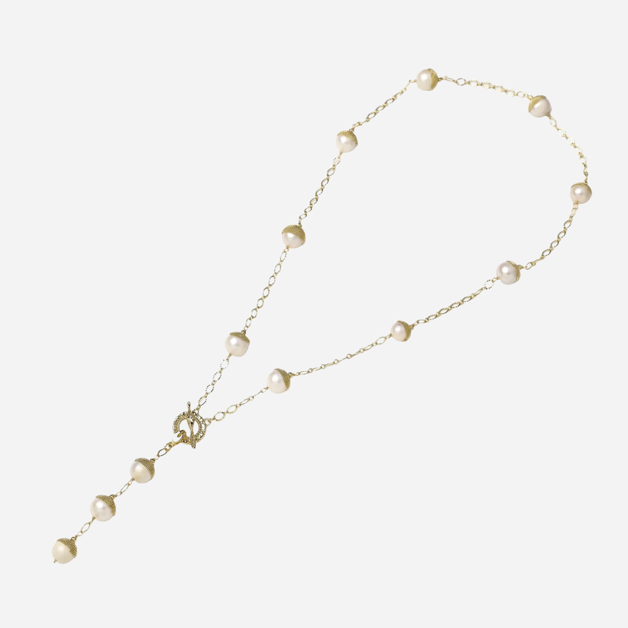 Baroque Pearl Station Necklace