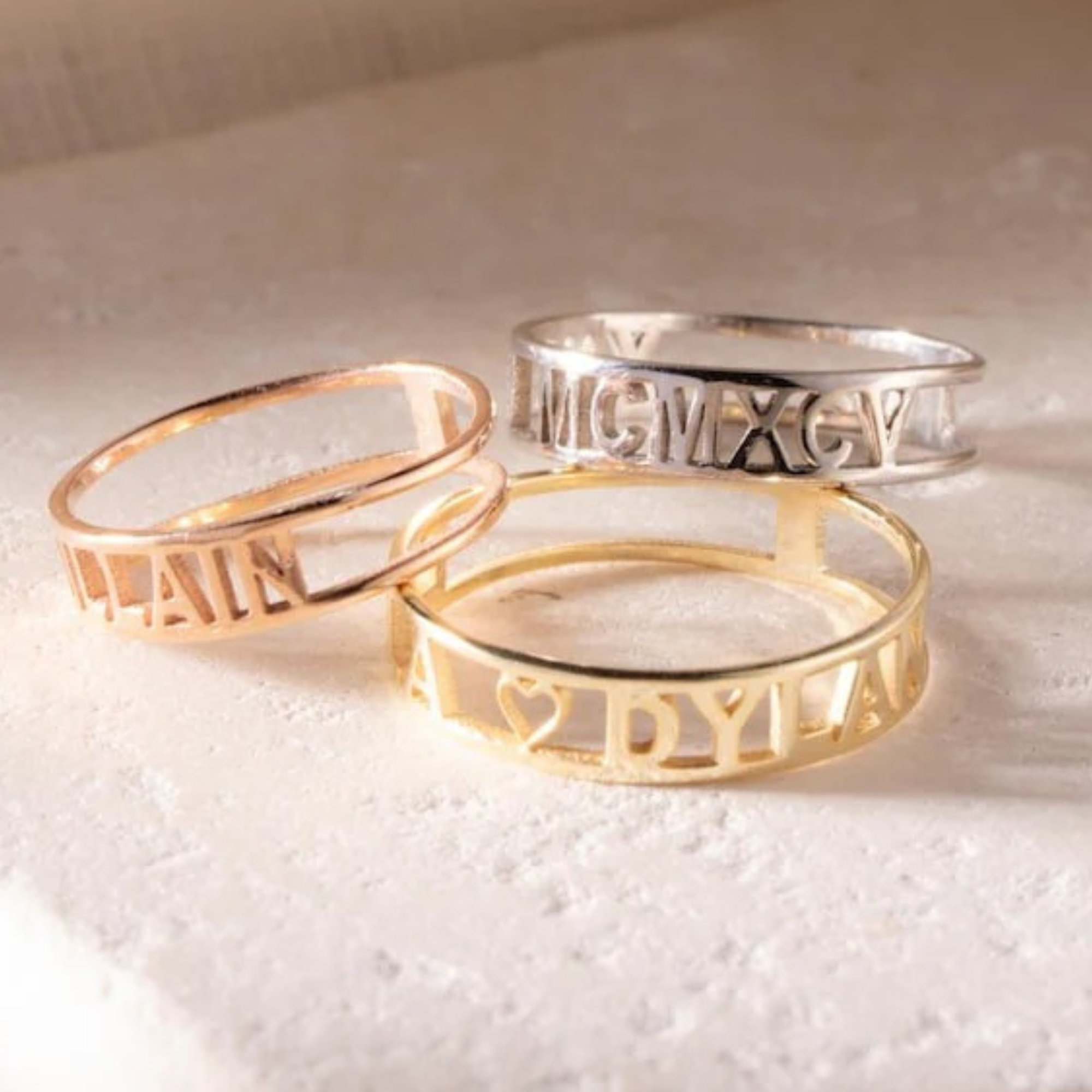 Genevieve Personalized Name Ring