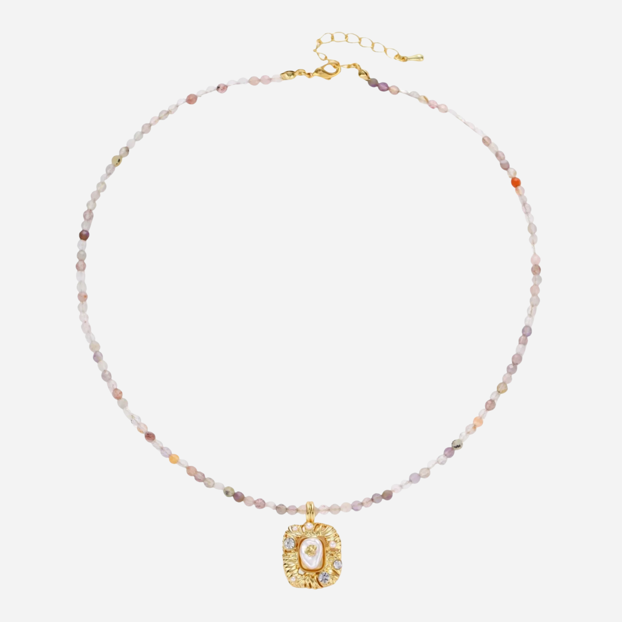Eco-Chic Baroque Dreams Gemstone Necklace