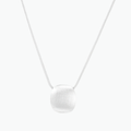 Heirloom Brushed Sterling Silver Disc Necklace