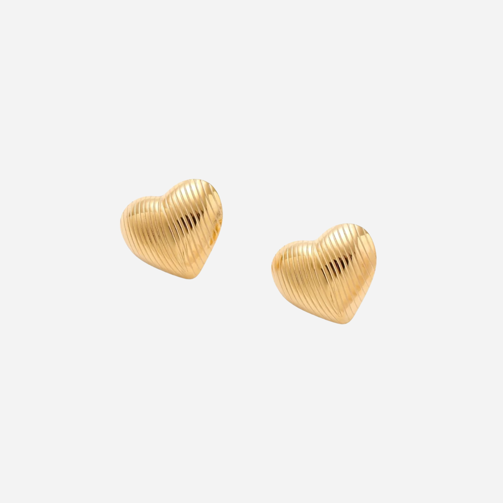 Legacy Textured Heart Stud Earrings