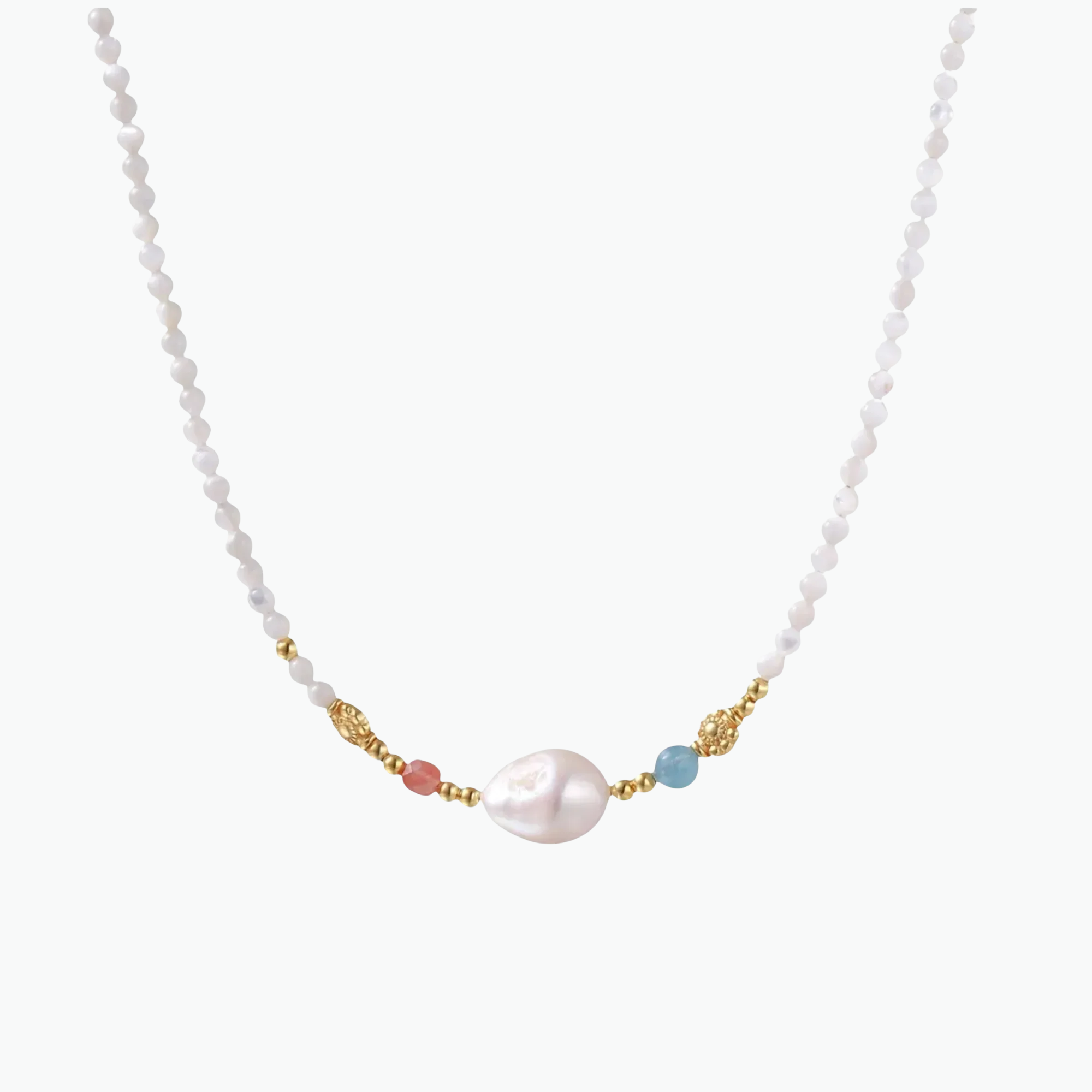 Heirloom Pearl  & Vermeil Garden Necklace