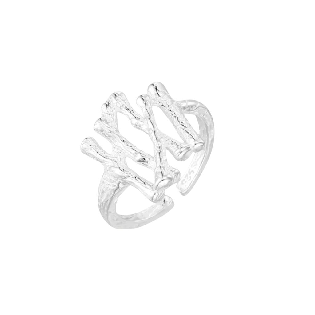 Heirloom Forest Sculpture Sterling Silver Ring