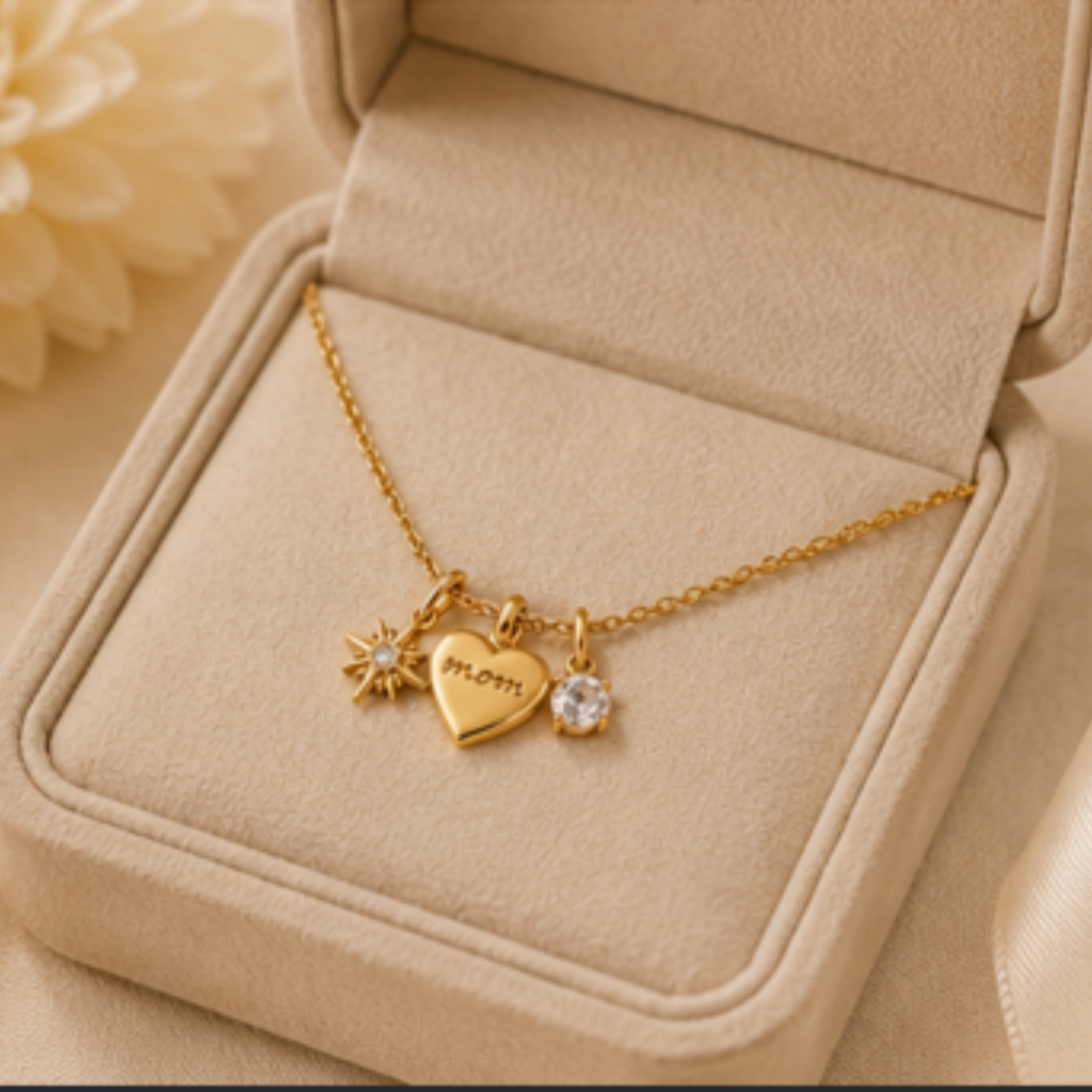 The Maribel Mom Heart Necklace