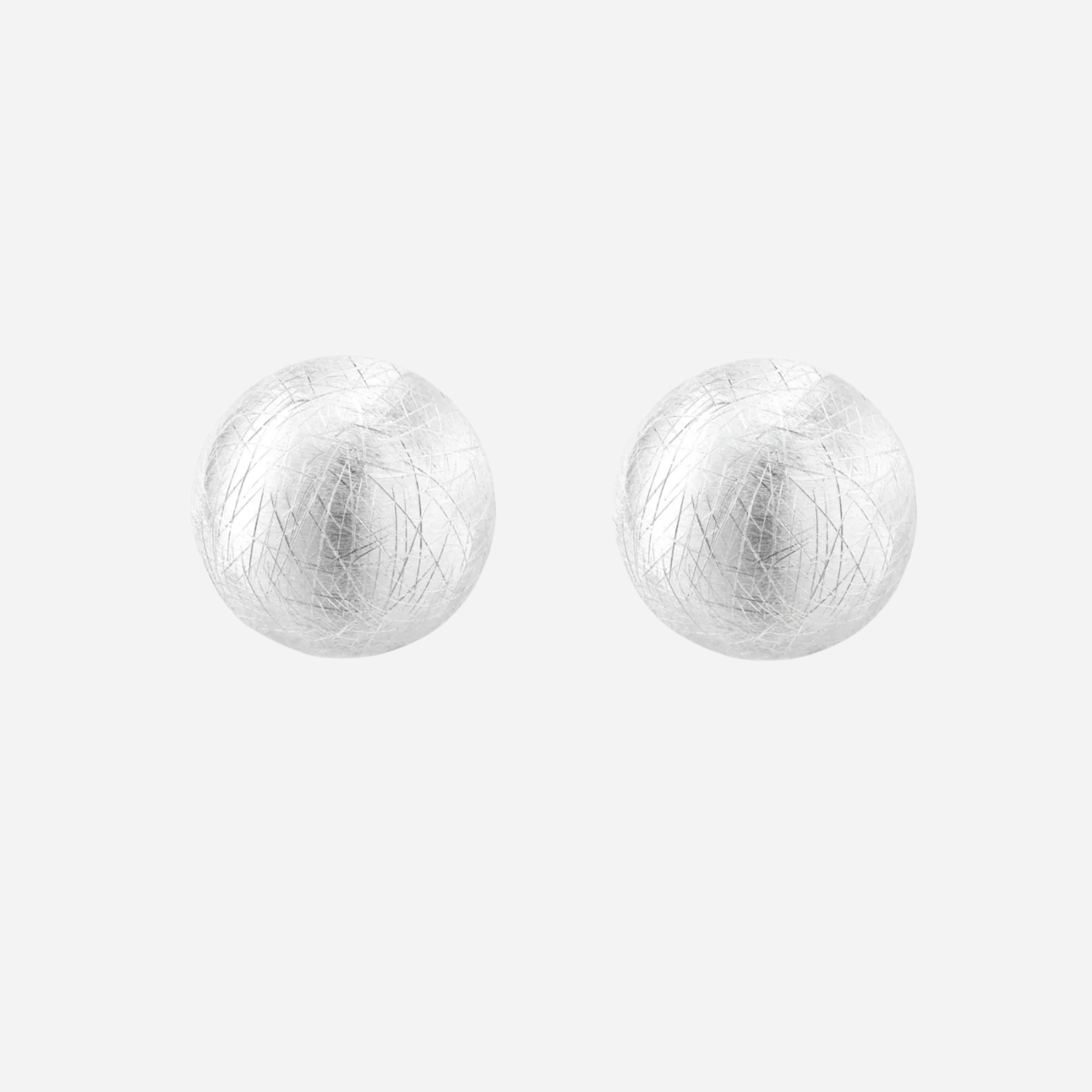 Heirloom Brushed Sterling Silver Dome Earrings
