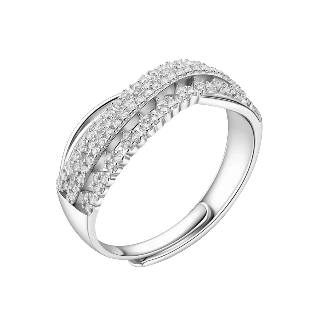 Heirloom Infinity Crossover Moissanite Ring