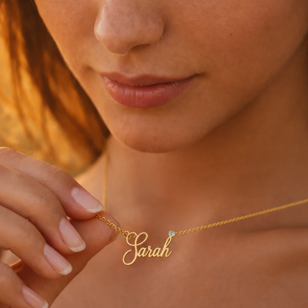 The Signature Name & Birthstone Necklace