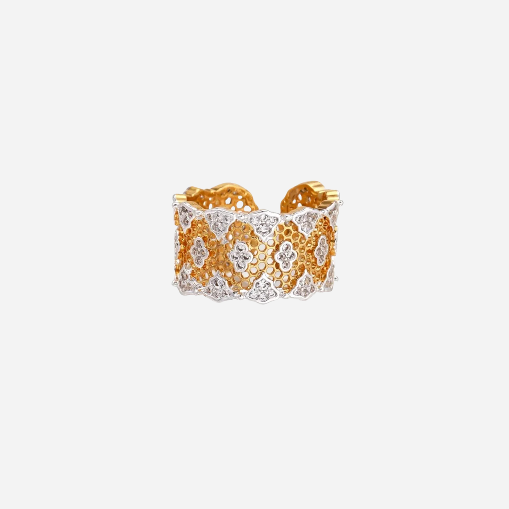 Eco-Chic Honeycomb Crystal Power Ring