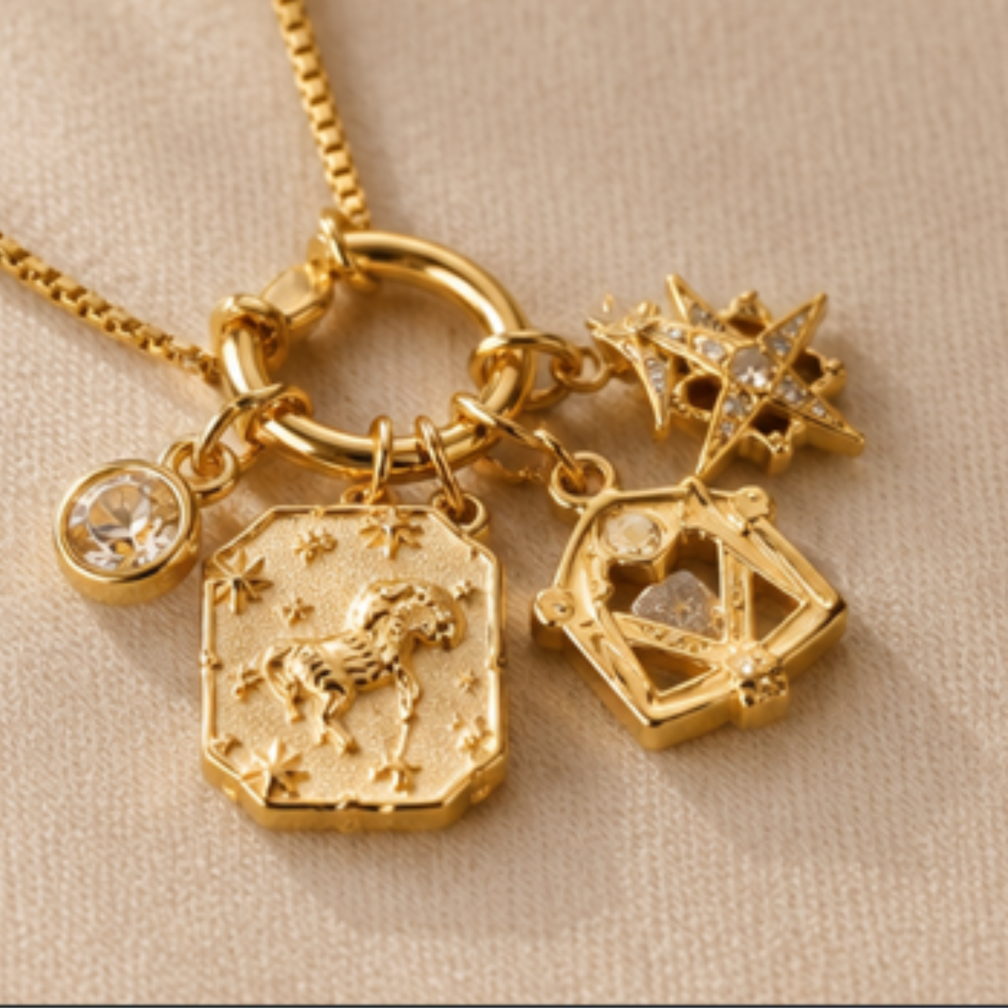 The Celeste Zodiac Charm Necklace