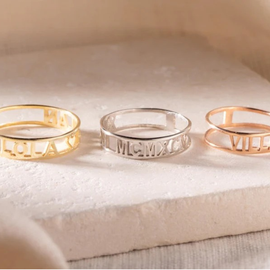 Genevieve Personalized Name Ring