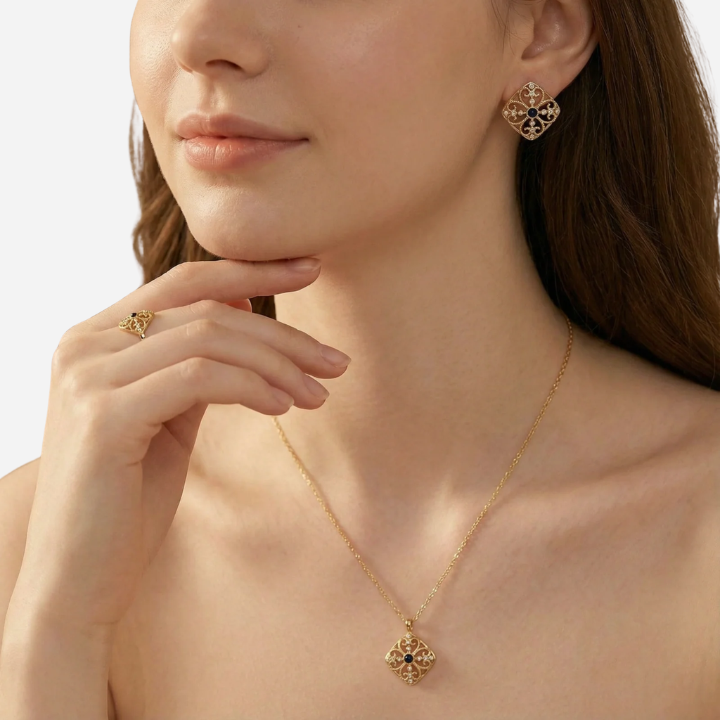 Eco-Chic Byzantine Dream Studs