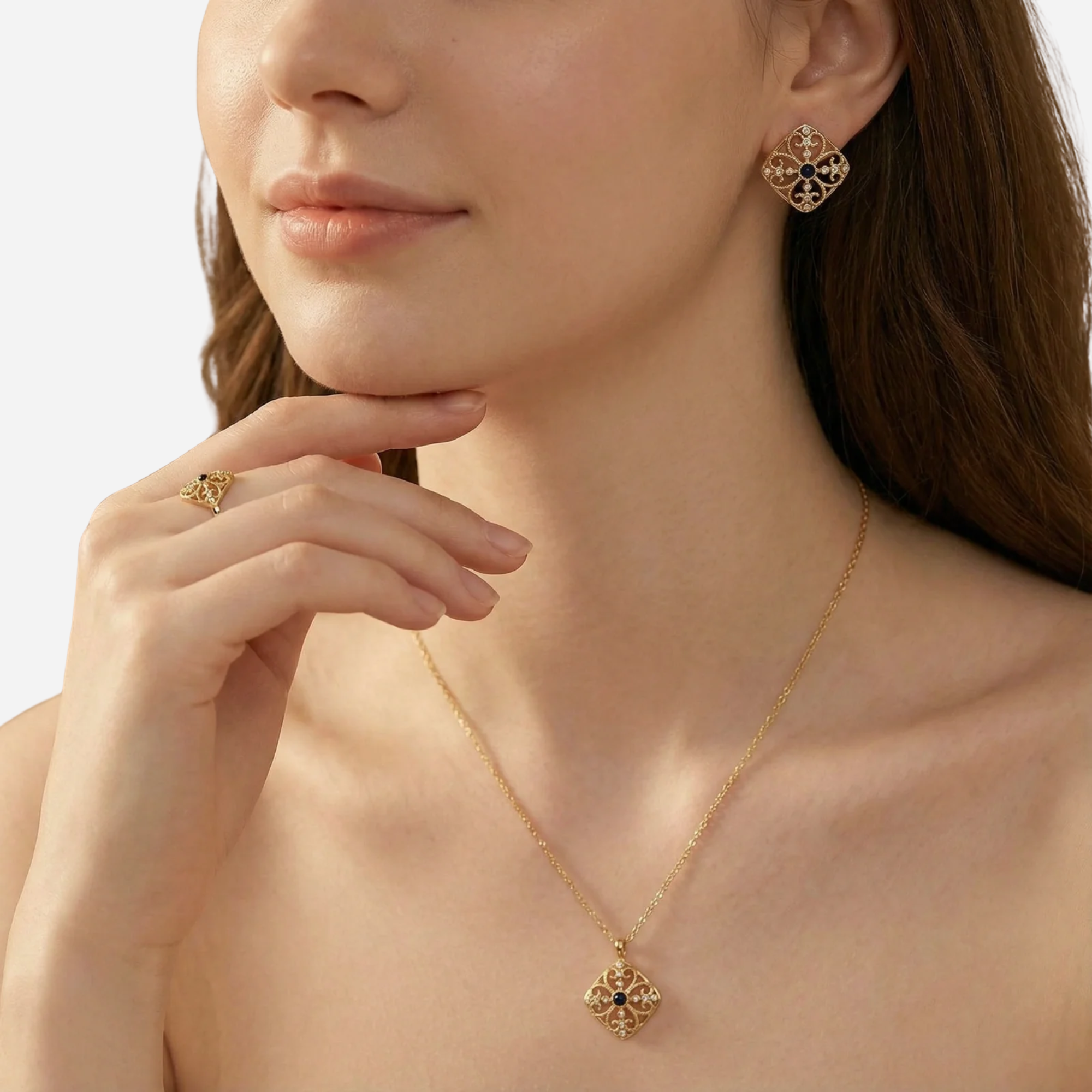 Eco-Chic Byzantine Dream Studs