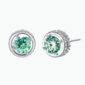 Heirloom Emerald Spark Halo Studs