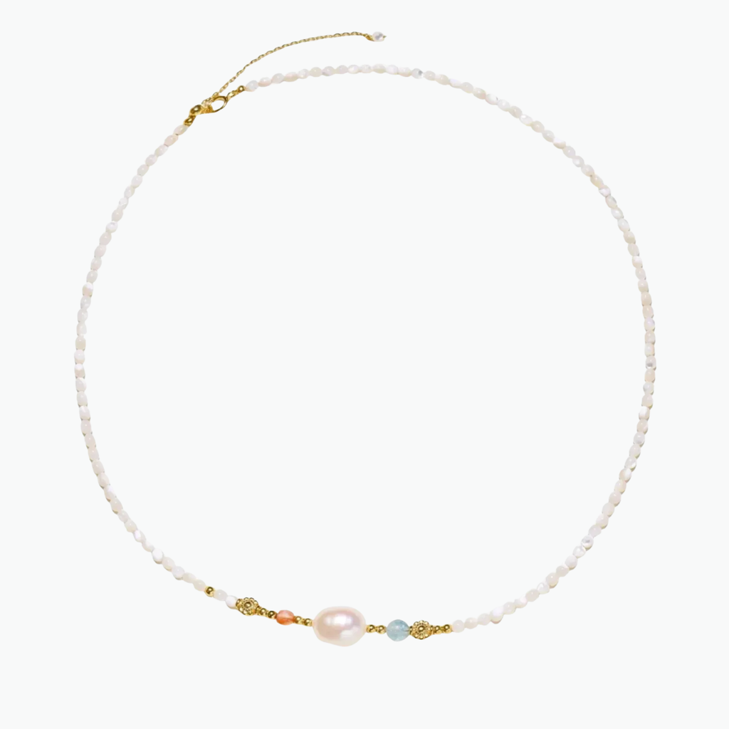 Heirloom Pearl  & Vermeil Garden Necklace