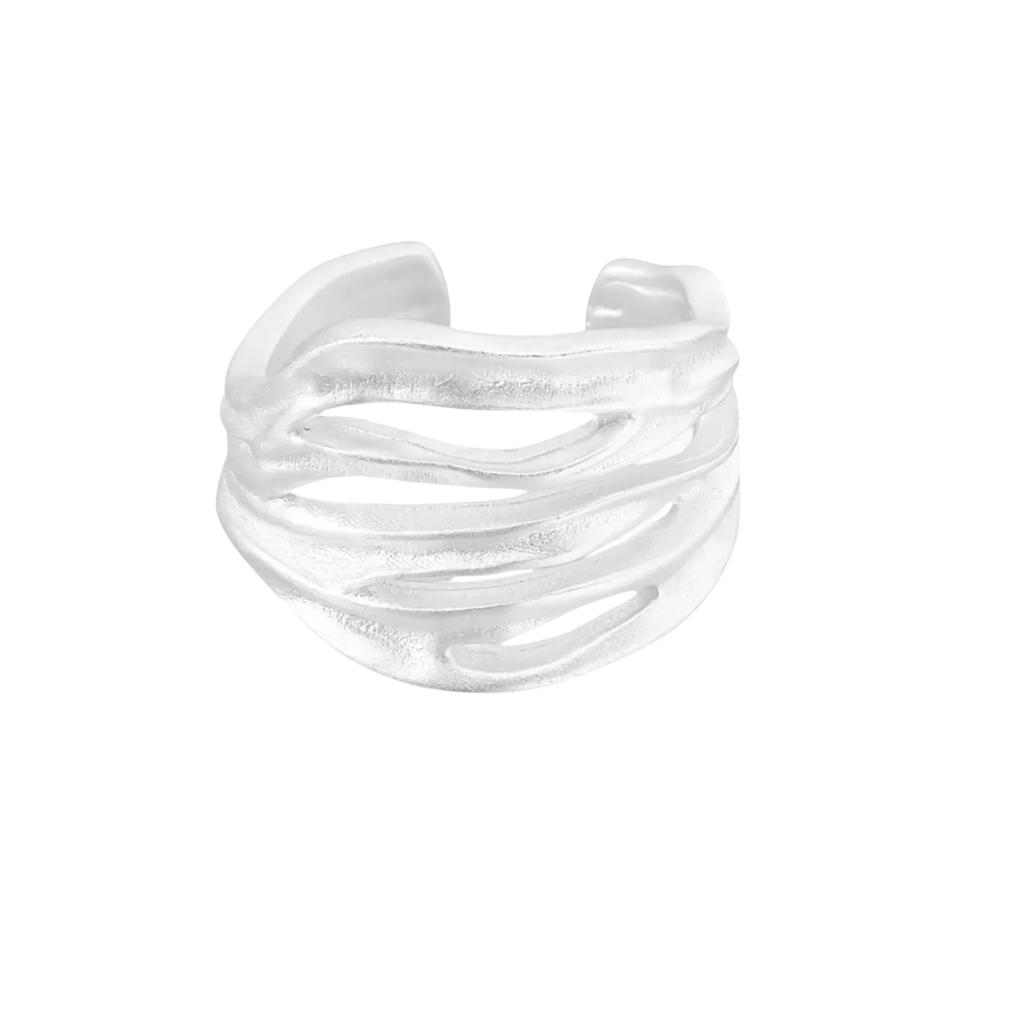 Heirloom Sterling Silver Wave Statement Ring