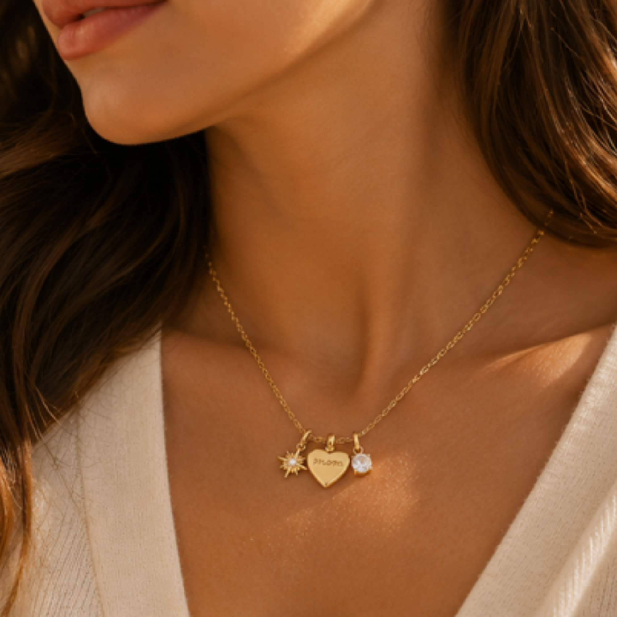The Maribel Mom Heart Necklace