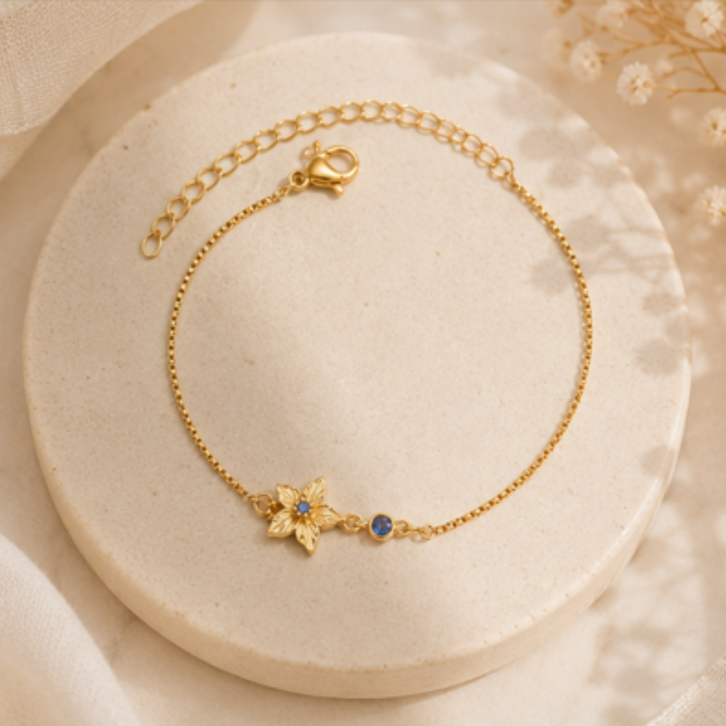 The Flora Birth Flower Bracelet