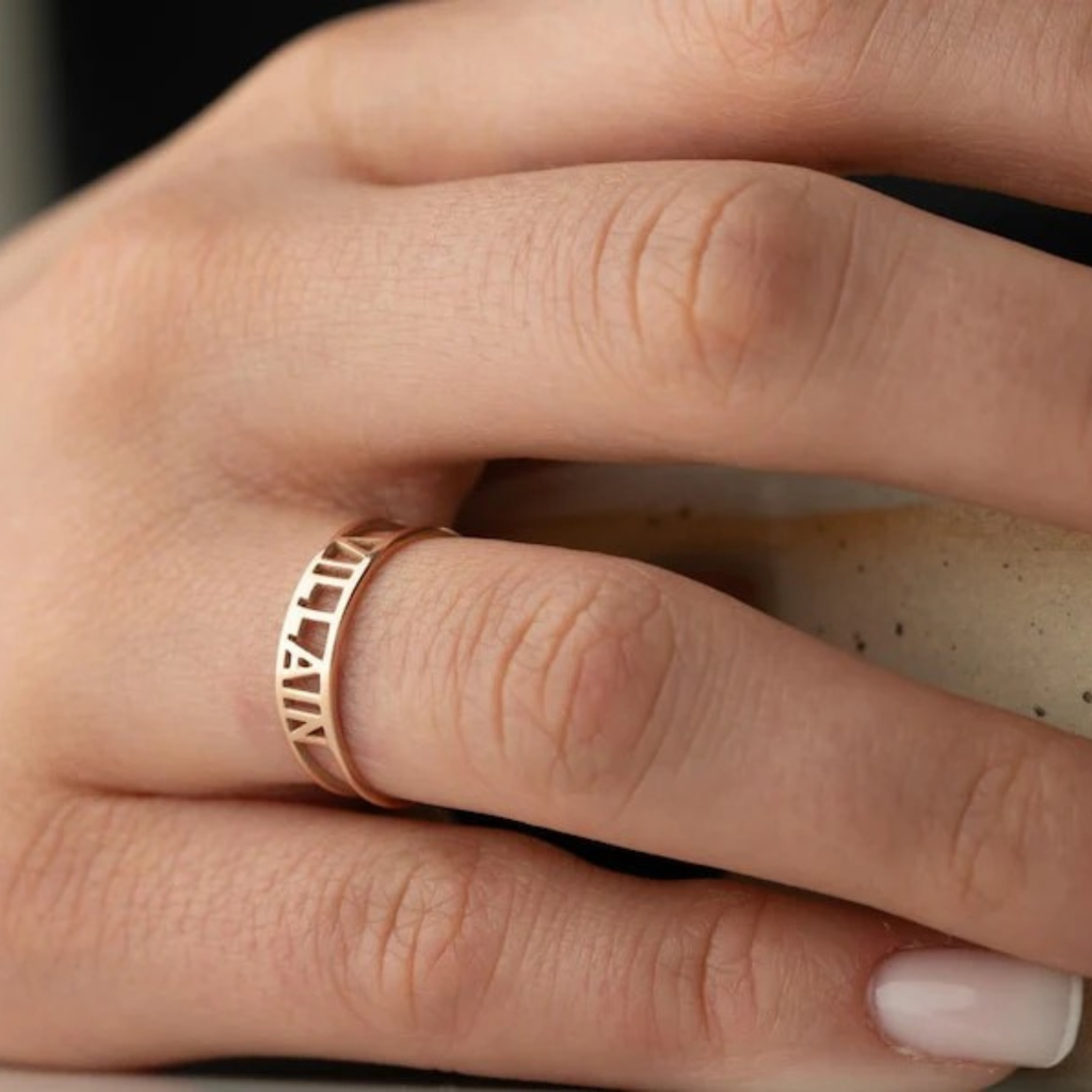 Genevieve Personalized Name Ring