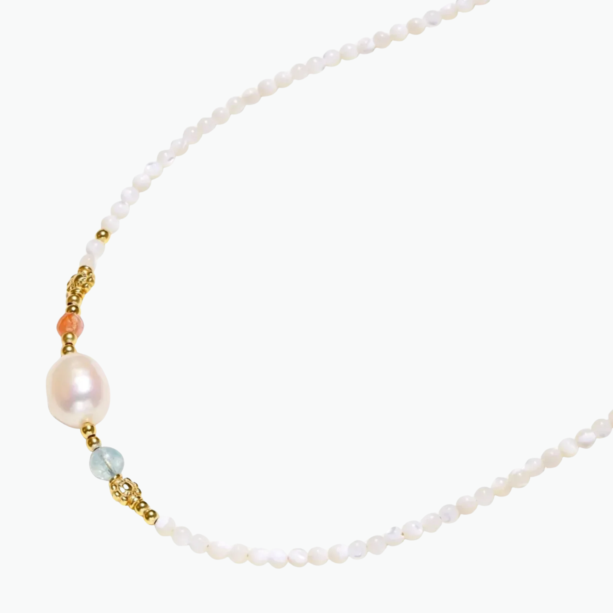 Heirloom Pearl  & Vermeil Garden Necklace