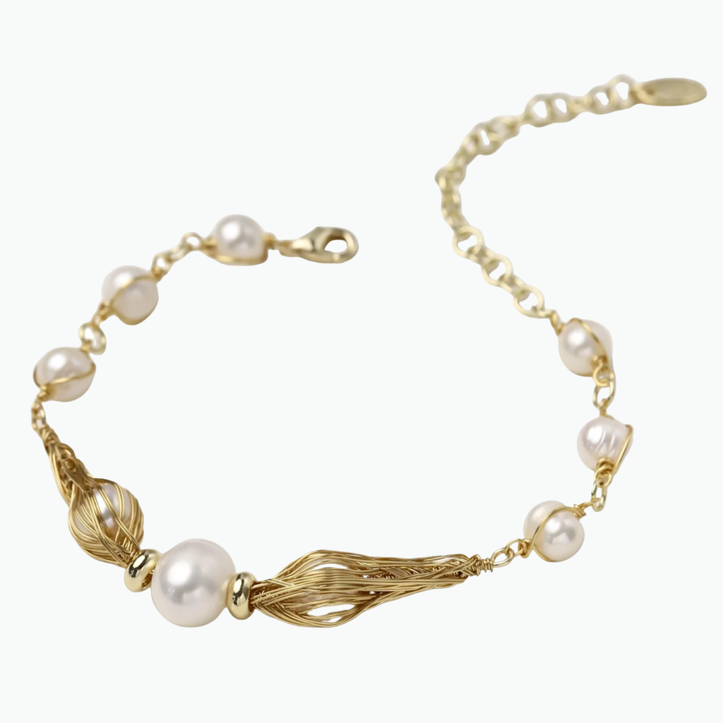 The Legacy Golden Spiral Pearl Bracelet