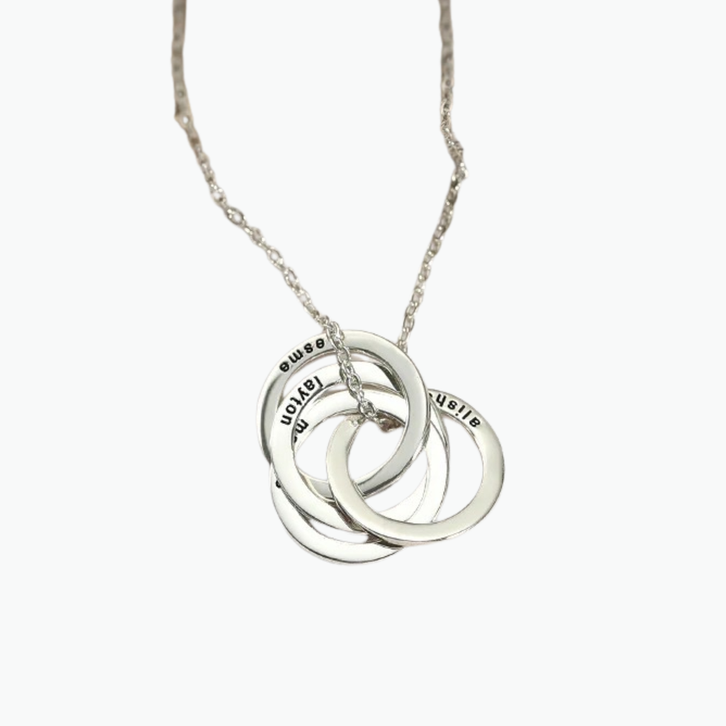 Russian Ring Multiple Name Necklace