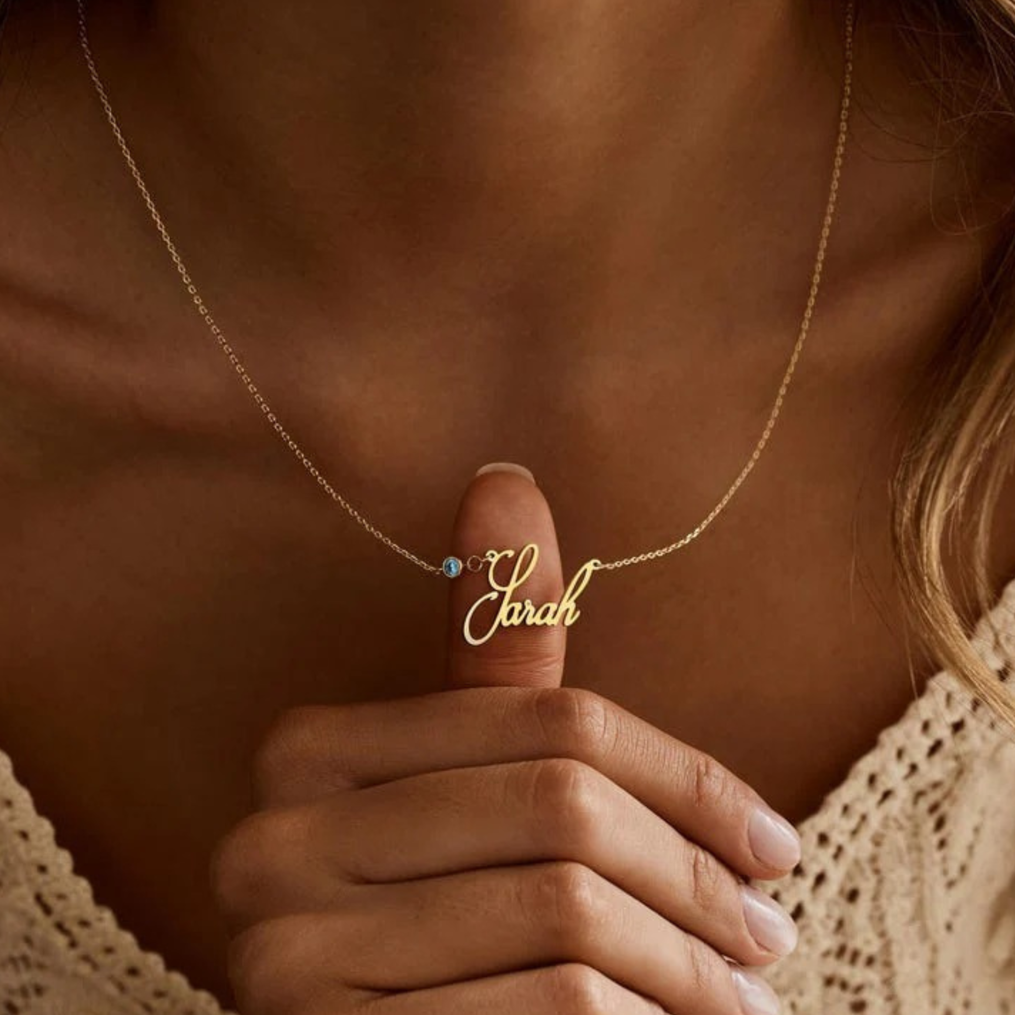 The Signature Name & Birthstone Necklace