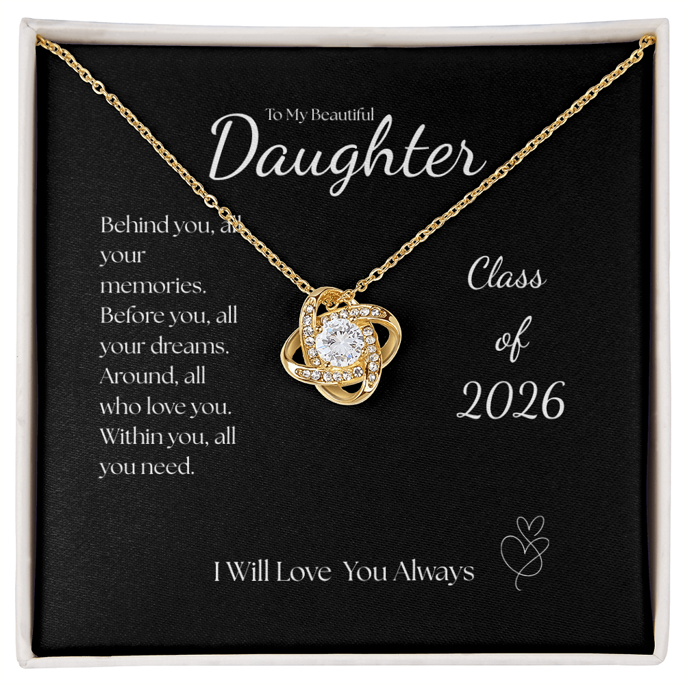 For Her - Graduation Love Knot Necklace